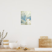 Lion Blanc - Dans le vent sauvage Poster / Imprime (Cuisine)