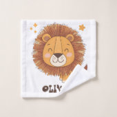 Lion blanc mignon (Gant de toilette)