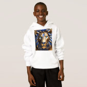 Lion bleu saphir et or (Devant entier)