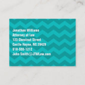  lion & Blue Chevron Modern Visitekaartje (Achterkant)