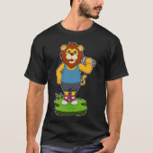 Lion Bodybuilder Dumbbell T-shirt (Voorkant)