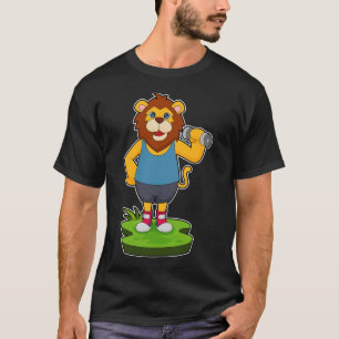 Lion Bodybuilder Dumbbell T-shirt