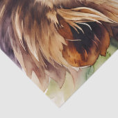 Lion Botanische Waterverf Kunst Tissuepapier (Detail)