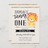 Lion Boy Invitation de fête d'anniversaire (Devant / Derrière)