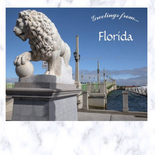 Lion Bridge St Augustine Florida Briefkaart