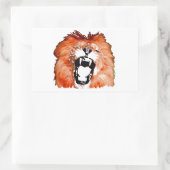Lion brullende rechthoek Sticker (Tas)