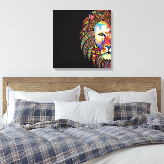 Lion Canvas Afdruk (Insitu (Slaapkamer))