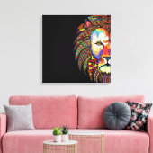 Lion Canvas Afdruk (Insitu (Woonkamer))