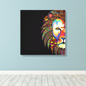 Lion Canvas Afdruk (Insitu (Houten vloer))