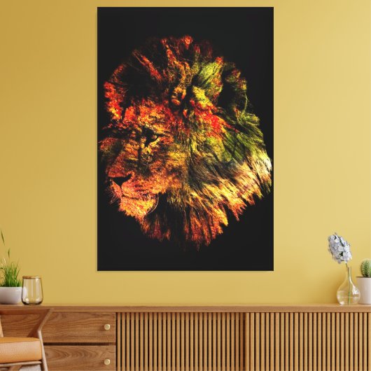 Lion Canvas Afdruk (Insitu (Woonkamer))