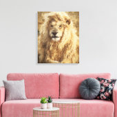 Lion Canvas Afdruk (Insitu (Woonkamer))