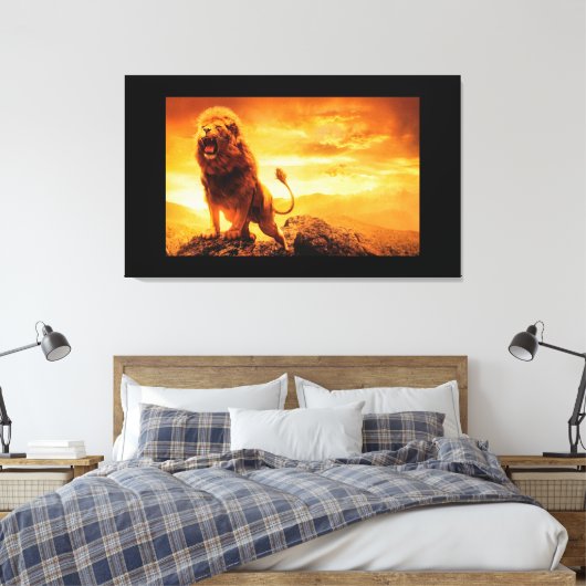 Lion Canvas Afdruk (Insitu (Slaapkamer))