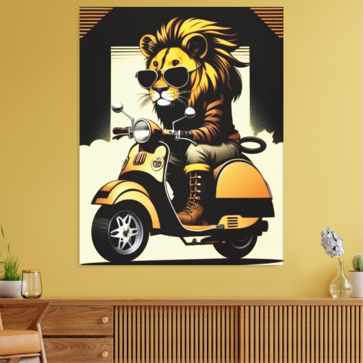 Lion Canvas Print (Insitu (Woonkamer))