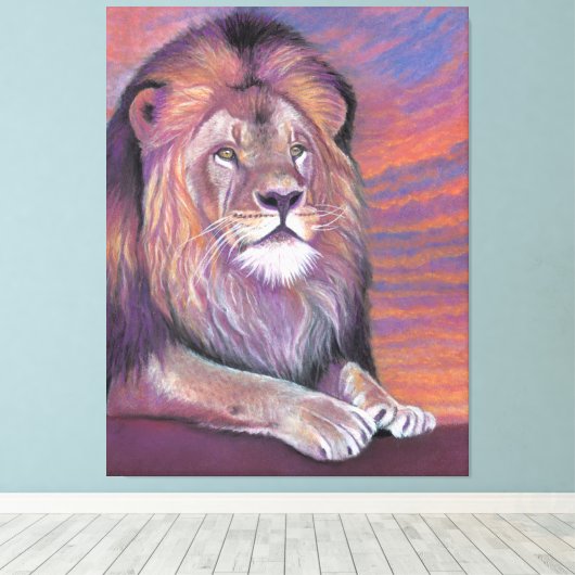 Lion Canvas Print (Insitu (Houten vloer))