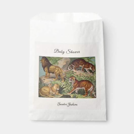 Lion cat oerwoud Genderneutraal Baby shower per po Bedankzakje (Voorkant)