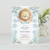 Lion C'est un Baby shower garçon Invitation (Debout devant)