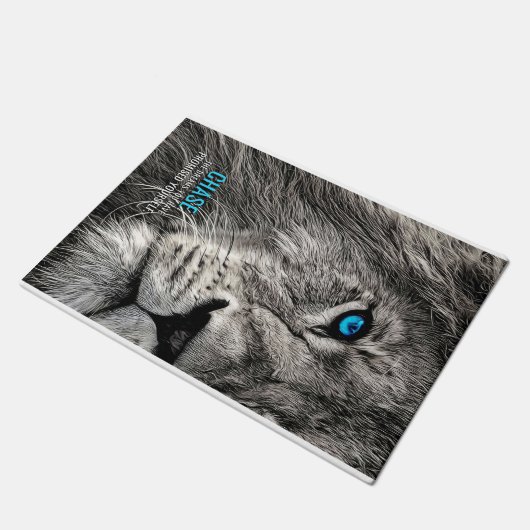 Lion Chase Jouw dromen Deurmat (Schuin)