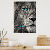 Lion Chase Jouw dromen Poster (Keuken)
