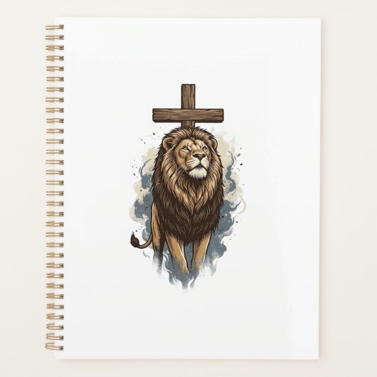 Lion chrétien et croix vintage (Devant)