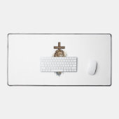 Lion chrétien et croix vintage (Clavier et souris)