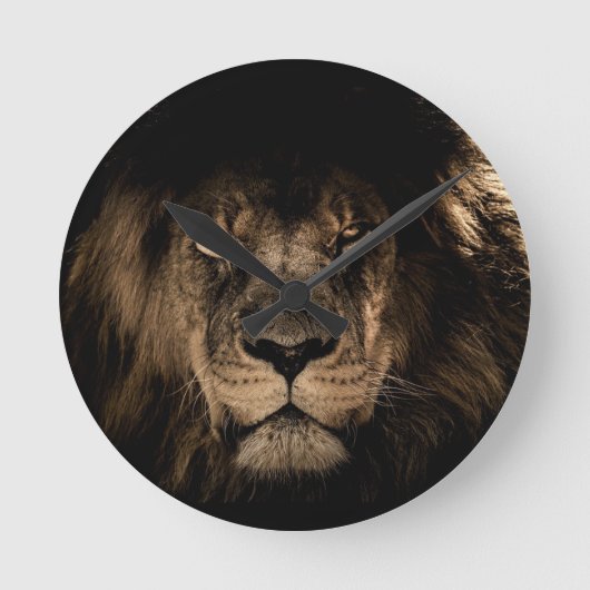 Lion Clock Ronde Klok (Voorkant)