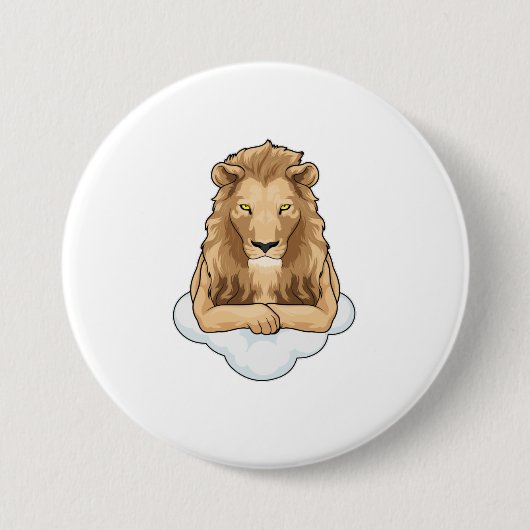 Lion Clouds Ronde Button 7,6 Cm (Voorkant)