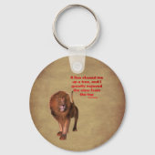 Lion Confucius Inspirerend Quote Sleutelhanger (Voorkant)