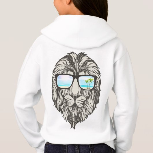 Lion cool Avec Lunettes De Soleil Été (Dos)
