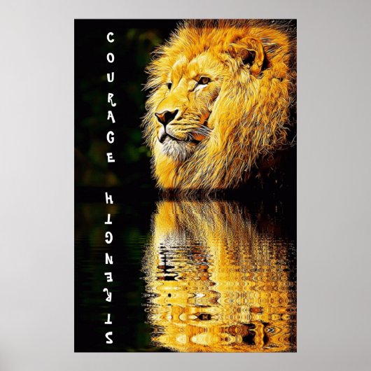 Lion Courage and Sterke Poster (Voorkant)