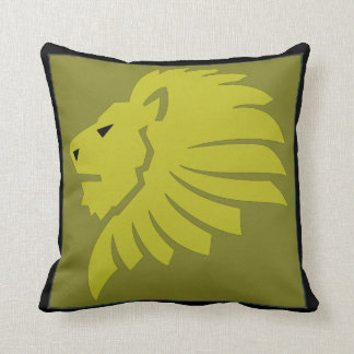 Lion Coussin en or et noir