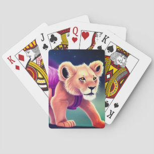 Lion Cub Art Pokerkaarten