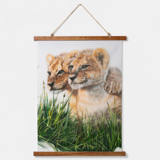 Lion cub besties wanddecoratie wandtapijten hangend wandkleed