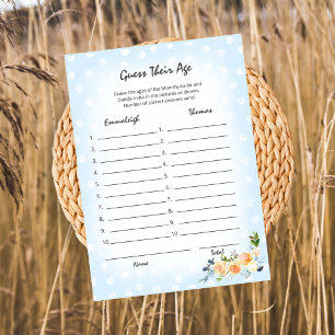 Lion cub bloemblauw raden hun leeftijd douchegame programma