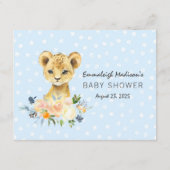 Lion Cub Blue Baby due voorspelling douchegame Informatiekaartje (Achterkant)