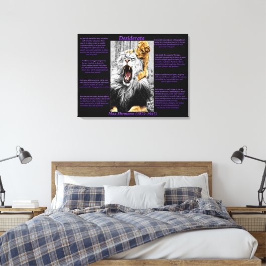 Lion Cub Canvas Afdruk (Insitu (Slaapkamer))