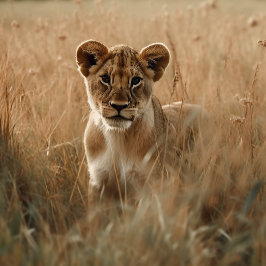 Lion Cub die door de Grijze puzzel stroomt
