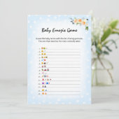 Lion Cub Floral Blue Baby Emoji's douchegame Programma (Staand voorkant)