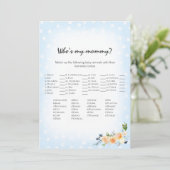 Lion Cub Floral Blue Wie is mijn mama douche spel Programma (Staand voorkant)