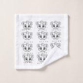 Lion Cub Head Outline Serviette de bain ensemble" (Gant de toilette)