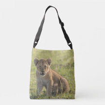 Lion Cub Natural Setting  Crossbody Bag