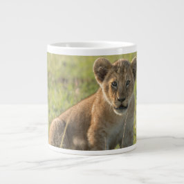 Lion Cub Personaliseer uw naam serieus Extra Grote Beker