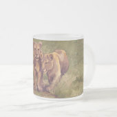 Lion Cubs Matglas Koffiemok (Voorkant rechts)