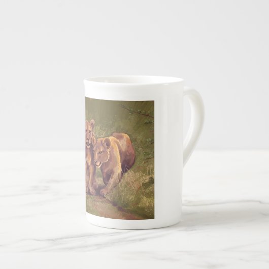 Lion Cubs Porselein Kop (Voorkant rechts)