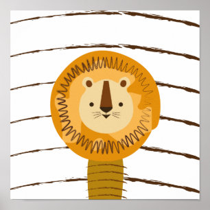 Lion Cute Cartoon Kinder Baby Poster