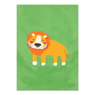 Lion Cute Lion Painting Foto Afdruk