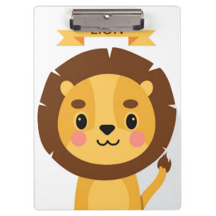 Lion Cute Lion Portret Klembord