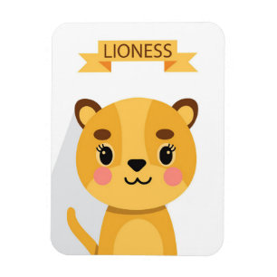 Lion Cute Lioness Magneet