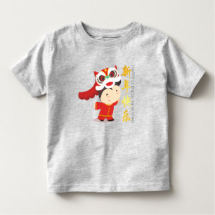 Lion Dance Chinees Nieuwjaar Kind Peuter T-shirt