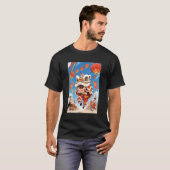 Lion Dance Men Black T-shirt (Voorkant volledig)