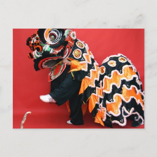 Lion Dance Post Card Briefkaart (Voorkant)